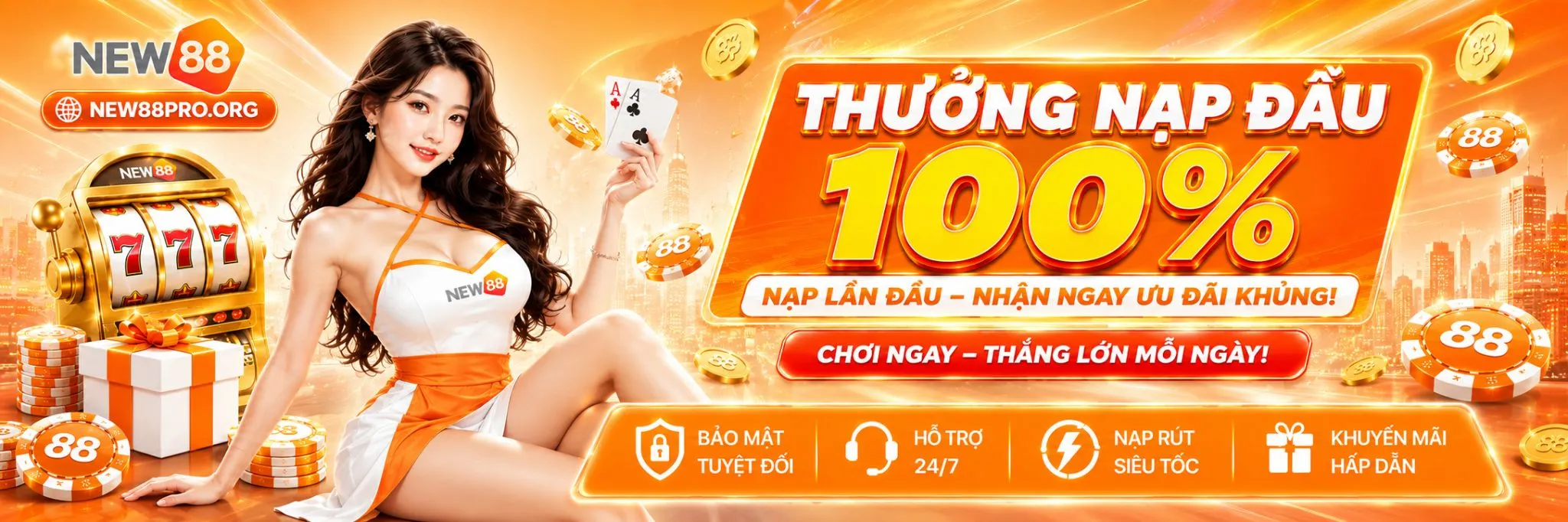 new88 banner thưởng nạp đầu 100% thắng lớn