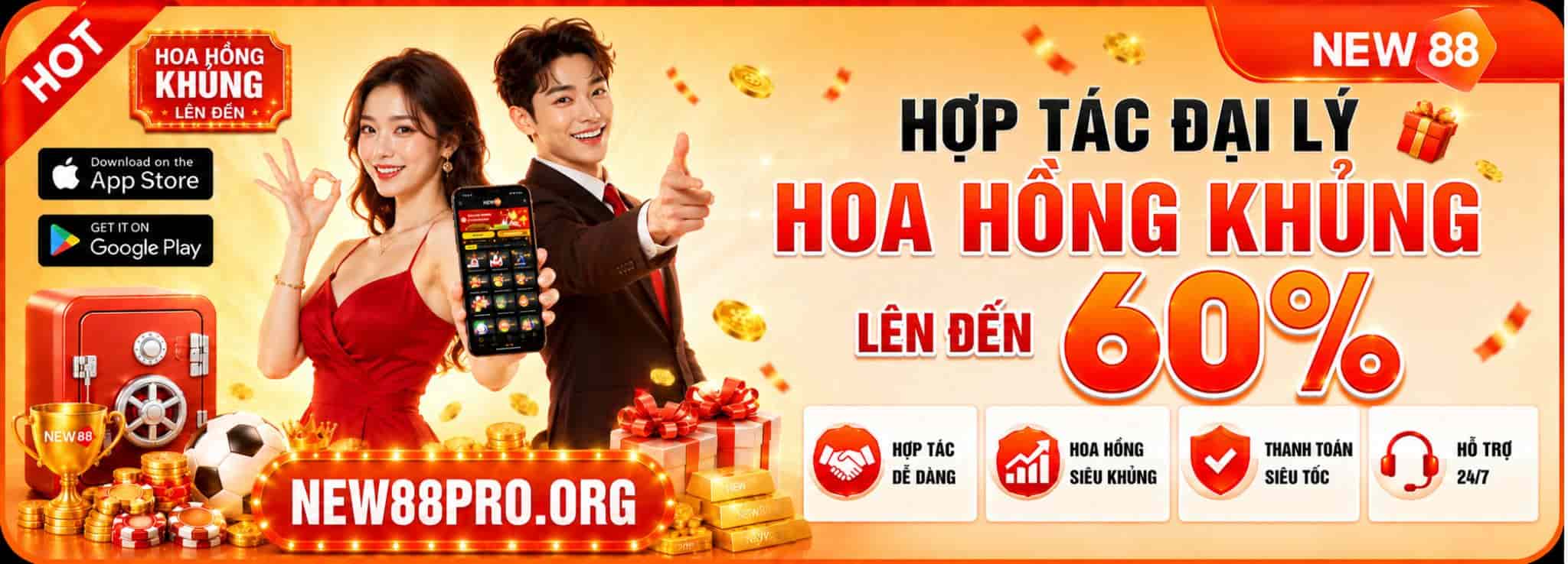hợp tác đại lý cùng new88